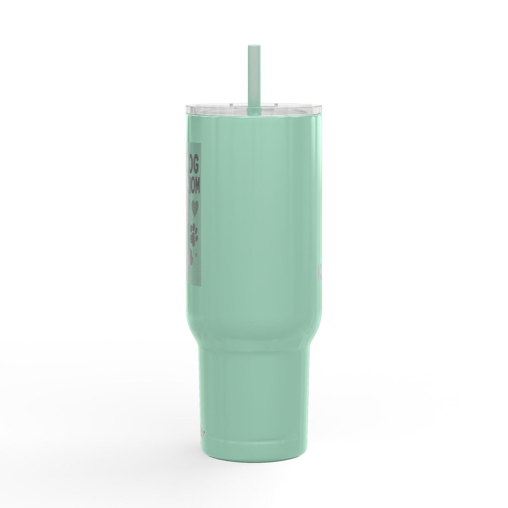 Dog Mom Insulated Tumbler, Personalized Engraved Cup, Custom Pet Lover Drinkware, Gift for Dog Parents, Large Travel Mug with Lid